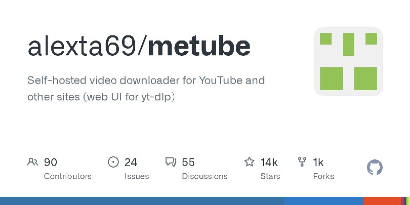 GitHub - alexta69/metube: Self-hosted video downloader for YouTube and other sites (web UI for yt-dlp)