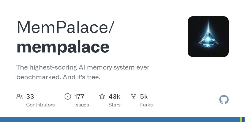 GitHub - MemPalace/mempalace: The highest-scoring AI memory system ever benchmarked. And it's free.
