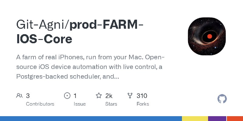 GitHub - Git-Agni/prod-FARM-IOS-Core: A farm of real iPhones, run from your Mac. Open-source iOS device automation with live control…