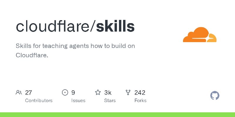 GitHub - cloudflare/skills: Skills for teaching agents how to build on Cloudflare.