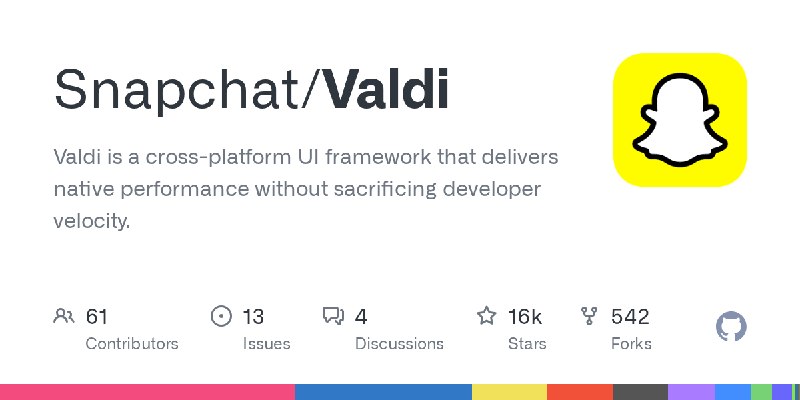GitHub - Snapchat/Valdi: Valdi is a cross-platform UI framework that delivers native performance without sacrificing developer…