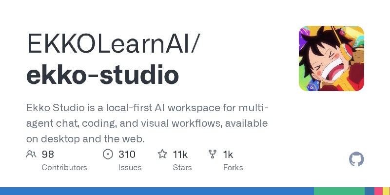 GitHub - EKKOLearnAI/ekko-studio: Ekko Studio is a local-first AI workspace for multi-agent chat, coding, and visual workflows…