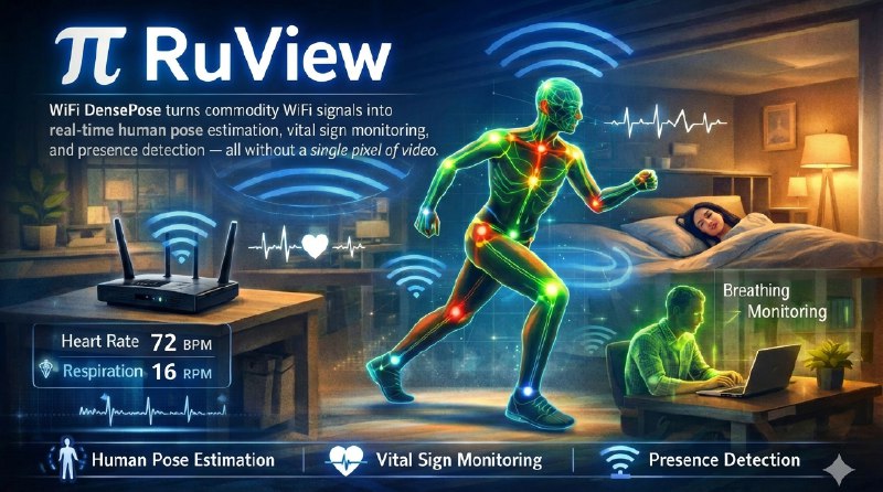 GitHub - ruvnet/RuView: π RuView: WiFi DensePose turns commodity WiFi signals into real-time human pose estimation, vital sign…