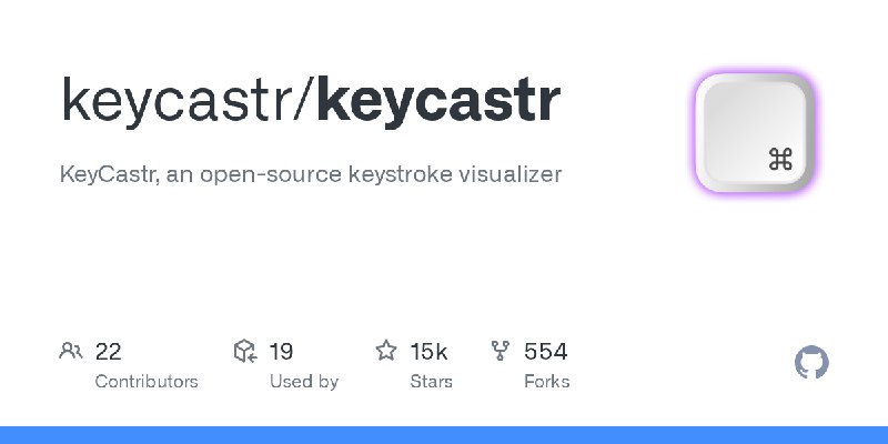 GitHub - keycastr/keycastr: KeyCastr, an open-source keystroke visualizer
