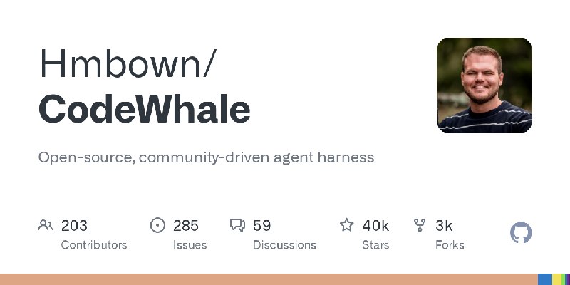 GitHub - Hmbown/CodeWhale: Open-source, community-driven agent harness