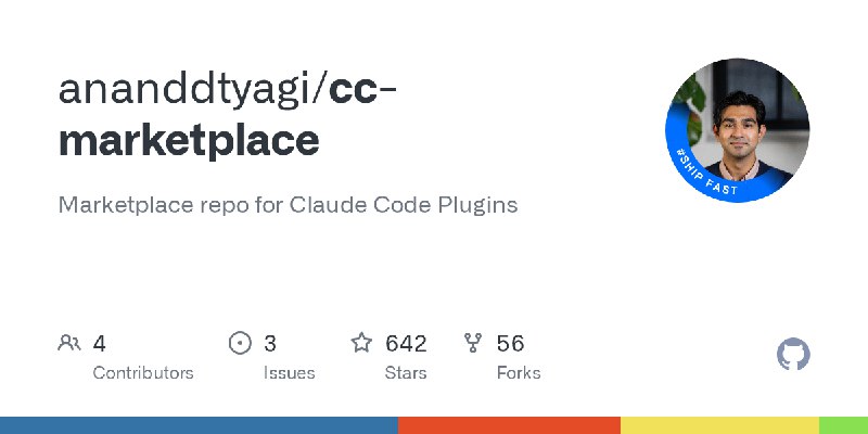 GitHub - ananddtyagi/cc-marketplace: Marketplace repo for Claude Code Plugins
