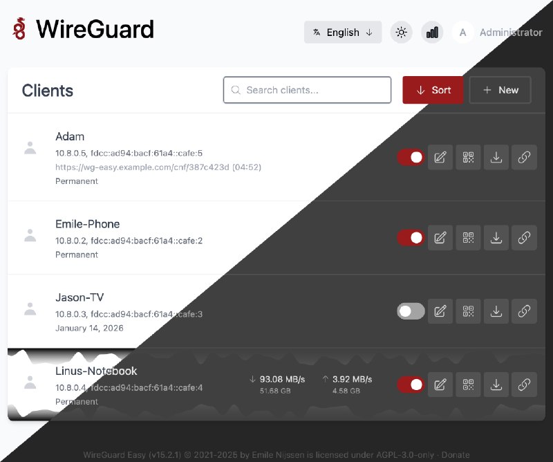 GitHub - wg-easy/wg-easy: The easiest way to run WireGuard VPN + Web-based Admin UI.