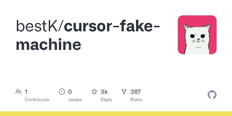 GitHub - bestK/cursor-fake-machine at apidog.com\**