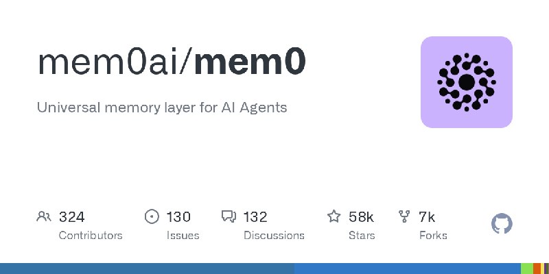 GitHub - mem0ai/mem0: Universal memory layer for AI Agents