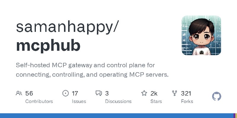 GitHub - samanhappy/mcphub: Self-hosted MCP gateway and control plane for connecting, controlling, and operating MCP servers.