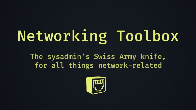 GitHub - lissy93/networking-toolbox: 🛜 100+ offline-first networking tools and utilities