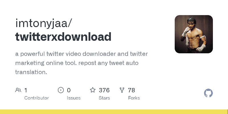 GitHub - imtonyjaa/twitterxdownload: a powerful twitter video downloader and twitter marketing online tool. repost any tweet auto…