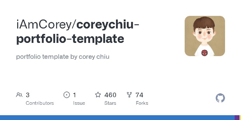 GitHub - iAmCorey/coreychiu-portfolio-template: portfolio template by corey chiu