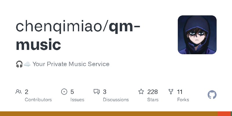 GitHub - chenqimiao/qm-music: 🎧☁️ Your Private Music Service