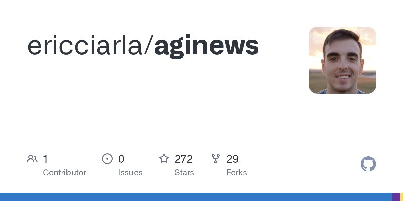 GitHub - ericciarla/aginews